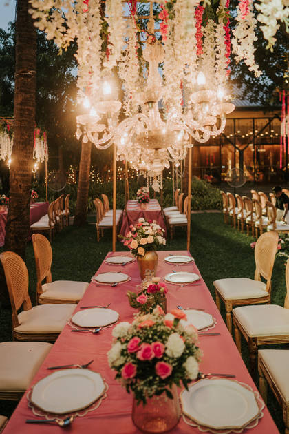 Tablescape and Ceiling — Wedding decor — Alila Diwa Goa
